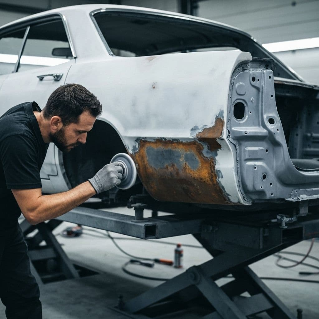 Reparación de golpes y abolladuras en la carrocería de un coche